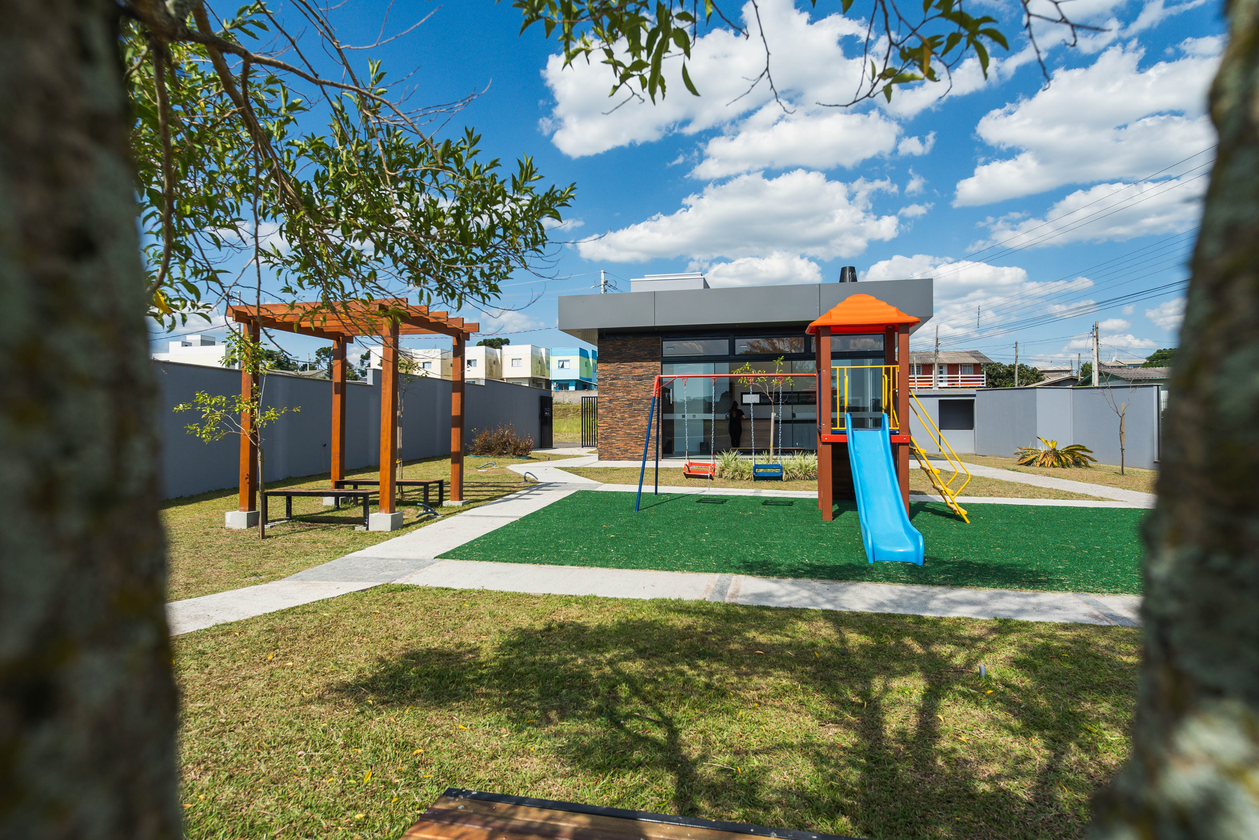 Área de playground do Recanto do Araçá